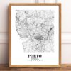 Eleville Unframed Porto Portugal City View Abstract Road Modern Map Art Print Poster Wall Office Home Decor Minimalist Line Art Hometown wgn454 - Image 2
