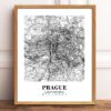 Eleville Unframed Prague Czech Republic City View Abstract Road Modern Map Art Print Poster Wall Office Home Decor Minimalist Line Art Hometown wgn455 - Image 2