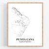 Eleville Unframed Punta Cana Dominican Republic City View Abstract Road Modern Map Art Print Poster Wall Office Home Decor Minimalist Line Art Hometown wgn456 - Image 4