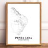 Eleville Unframed Punta Cana Dominican Republic City View Abstract Road Modern Map Art Print Poster Wall Office Home Decor Minimalist Line Art Hometown wgn456 - Image 2