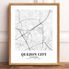 Eleville Unframed Quezon City Philippines City View Abstract Road Modern Map Art Print Poster Wall Office Home Decor Minimalist Line Art Hometown wgn458 - Image 2