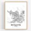 Eleville Unframed Reykjavik Iceland City View Abstract Road Modern Map Art Print Poster Wall Office Home Decor Minimalist Line Art Hometown wgn460 - Image 4