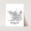 Eleville Unframed Reykjavik Iceland City View Abstract Road Modern Map Art Print Poster Wall Office Home Decor Minimalist Line Art Hometown wgn460 - Image 3