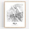 Eleville Unframed Riga Latvia City View Abstract Road Modern Map Art Print Poster Wall Office Home Decor Minimalist Line Art Hometown wgn462 - Image 4