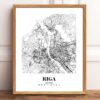 Eleville Unframed Riga Latvia City View Abstract Road Modern Map Art Print Poster Wall Office Home Decor Minimalist Line Art Hometown wgn462 - Image 2