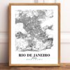 Eleville Unframed Rio de Janeiro Brazil City View Abstract Road Modern Map Art Print Poster Wall Office Home Decor Minimalist Line Art Hometown wgn463 - Image 2