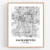 Eleville Unframed Sacramento California City View Abstract Road Modern Map Art Print Poster Wall Office Home Decor Minimalist Line Art Hometown wgn468 - Image 4
