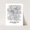 Eleville Unframed Sacramento California City View Abstract Road Modern Map Art Print Poster Wall Office Home Decor Minimalist Line Art Hometown wgn468 - Image 3