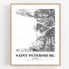 Eleville Unframed Saint Petersburg Russia City View Abstract Road Modern Map Art Print Poster Wall Office Home Decor Minimalist Line Art Hometown wgn469 - Image 4