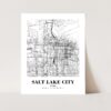 Eleville Unframed Salt Lake City Utah City View Abstract Road Modern Map Art Print Poster Wall Office Home Decor Minimalist Line Art Hometown wgn471 - Image 3