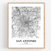 Eleville Unframed San Antonio Texas City View Abstract Road Modern Map Art Print Poster Wall Office Home Decor Minimalist Line Art Hometown wgn472 - Image 4