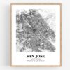 Eleville Unframed San Jose California City View Abstract Road Modern Map Art Print Poster Wall Office Home Decor Minimalist Line Art Hometown wgn475 - Image 4