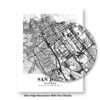 Eleville Unframed San Jose California City View Abstract Road Modern Map Art Print Poster Wall Office Home Decor Minimalist Line Art Hometown wgn475 - Image 8
