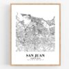 Eleville Unframed San Juan Puerto Rico City View Abstract Road Modern Map Art Print Poster Wall Office Home Decor Minimalist Line Art Hometown wgn476 - Image 4