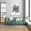 Eleville Unframed Santiago Chile City View Abstract Road Modern Map Art Print Poster Wall Office Home Decor Minimalist Line Art Hometown wgn477 - Image 7