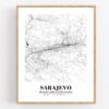 Eleville Unframed Sarajevo Bosnia and Herzegovina City View Abstract Road Modern Map Art Print Poster Wall Office Home Decor Minimalist Line Art Hometown wgn479 - Image 4