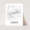 Eleville Unframed Sarajevo Bosnia and Herzegovina City View Abstract Road Modern Map Art Print Poster Wall Office Home Decor Minimalist Line Art Hometown wgn479 - Image 3
