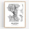 Eleville Unframed Seattle Washington City View Abstract Road Modern Map Art Print Poster Wall Office Home Decor Minimalist Line Art Hometown wgn483 - Image 4