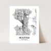 Eleville Unframed Seattle Washington City View Abstract Road Modern Map Art Print Poster Wall Office Home Decor Minimalist Line Art Hometown wgn483 - Image 3