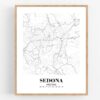 Eleville Unframed Sedona Arizona City View Abstract Road Modern Map Art Print Poster Wall Office Home Decor Minimalist Line Art Hometown wgn484 - Image 4