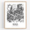 Eleville Unframed Seoul South Korea City View Abstract Road Modern Map Art Print Poster Wall Office Home Decor Minimalist Line Art Hometown wgn485 - Image 4