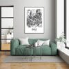 Eleville Unframed Seoul South Korea City View Abstract Road Modern Map Art Print Poster Wall Office Home Decor Minimalist Line Art Hometown wgn485 - Image 7