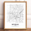 Eleville Unframed Seville Spain City View Abstract Road Modern Map Art Print Poster Wall Office Home Decor Minimalist Line Art Hometown wgn486 - Image 2