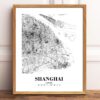 Eleville Unframed Shanghai China City View Abstract Road Modern Map Art Print Poster Wall Office Home Decor Minimalist Line Art Hometown wgn487 - Image 2