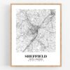 Eleville Unframed Sheffield United Kingdom City View Abstract Road Modern Map Art Print Poster Wall Office Home Decor Minimalist Line Art Hometown wgn488 - Image 4