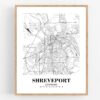 Eleville Unframed Shreveport Louisiana City View Abstract Road Modern Map Art Print Poster Wall Office Home Decor Minimalist Line Art Hometown wgn489 - Image 4