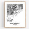 Eleville Unframed Singapore Singapore City View Abstract Road Modern Map Art Print Poster Wall Office Home Decor Minimalist Line Art Hometown wgn491 - Image 4