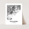 Eleville Unframed Singapore Singapore City View Abstract Road Modern Map Art Print Poster Wall Office Home Decor Minimalist Line Art Hometown wgn491 - Image 3