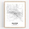 Eleville Unframed Skopje Macedonia City View Abstract Road Modern Map Art Print Poster Wall Office Home Decor Minimalist Line Art Hometown wgn493 - Image 4