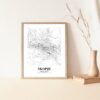 Eleville Unframed Skopje Macedonia City View Abstract Road Modern Map Art Print Poster Wall Office Home Decor Minimalist Line Art Hometown wgn493 - Image 5