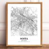 Eleville Unframed Sofia Bulgaria City View Abstract Road Modern Map Art Print Poster Wall Office Home Decor Minimalist Line Art Hometown wgn494 - Image 2