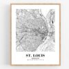 Eleville Unframed St. Louis Missouri City View Abstract Road Modern Map Art Print Poster Wall Office Home Decor Minimalist Line Art Hometown wgn498 - Image 4
