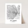 Eleville Unframed St. Louis Missouri City View Abstract Road Modern Map Art Print Poster Wall Office Home Decor Minimalist Line Art Hometown wgn498 - Image 3