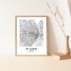 Eleville Unframed St. Louis Missouri City View Abstract Road Modern Map Art Print Poster Wall Office Home Decor Minimalist Line Art Hometown wgn498 - Image 5