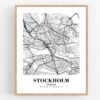 Eleville Unframed Stockholm Sweden City View Abstract Road Modern Map Art Print Poster Wall Office Home Decor Minimalist Line Art Hometown wgn501 - Image 4