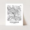 Eleville Unframed Stockholm Sweden City View Abstract Road Modern Map Art Print Poster Wall Office Home Decor Minimalist Line Art Hometown wgn501 - Image 3