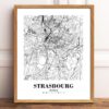 Eleville Unframed Strasbourg France City View Abstract Road Modern Map Art Print Poster Wall Office Home Decor Minimalist Line Art Hometown wgn502 - Image 2