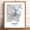 Eleville Unframed Sydney Australia City View Abstract Road Modern Map Art Print Poster Wall Office Home Decor Minimalist Line Art Hometown wgn503 - Image 2