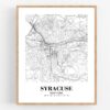 Eleville Unframed Syracuse New York City View Abstract Road Modern Map Art Print Poster Wall Office Home Decor Minimalist Line Art Hometown wgn504 - Image 4