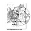 Eleville Unframed Tacoma Washington City View Abstract Road Modern Map Art Print Poster Wall Office Home Decor Minimalist Line Art Hometown wgn505 - Image 8