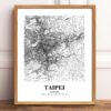 Eleville Unframed Taipei Taiwan City View Abstract Road Modern Map Art Print Poster Wall Office Home Decor Minimalist Line Art Hometown wgn506 - Image 2