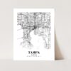Eleville Unframed Tampa Florida City View Abstract Road Modern Map Art Print Poster Wall Office Home Decor Minimalist Line Art Hometown wgn509 - Image 3