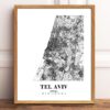 Eleville Unframed Tel Aviv Israel City View Abstract Road Modern Map Art Print Poster Wall Office Home Decor Minimalist Line Art Hometown wgn510 - Image 2