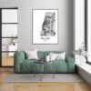 Eleville Unframed Tel Aviv Israel City View Abstract Road Modern Map Art Print Poster Wall Office Home Decor Minimalist Line Art Hometown wgn510 - Image 7