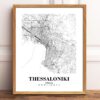 Eleville Unframed Thessaloniki Greece City View Abstract Road Modern Map Art Print Poster Wall Office Home Decor Minimalist Line Art Hometown wgn513 - Image 2