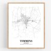 Eleville Unframed Timmins Ontario City View Abstract Road Modern Map Art Print Poster Wall Office Home Decor Minimalist Line Art Hometown wgn515 - Image 4